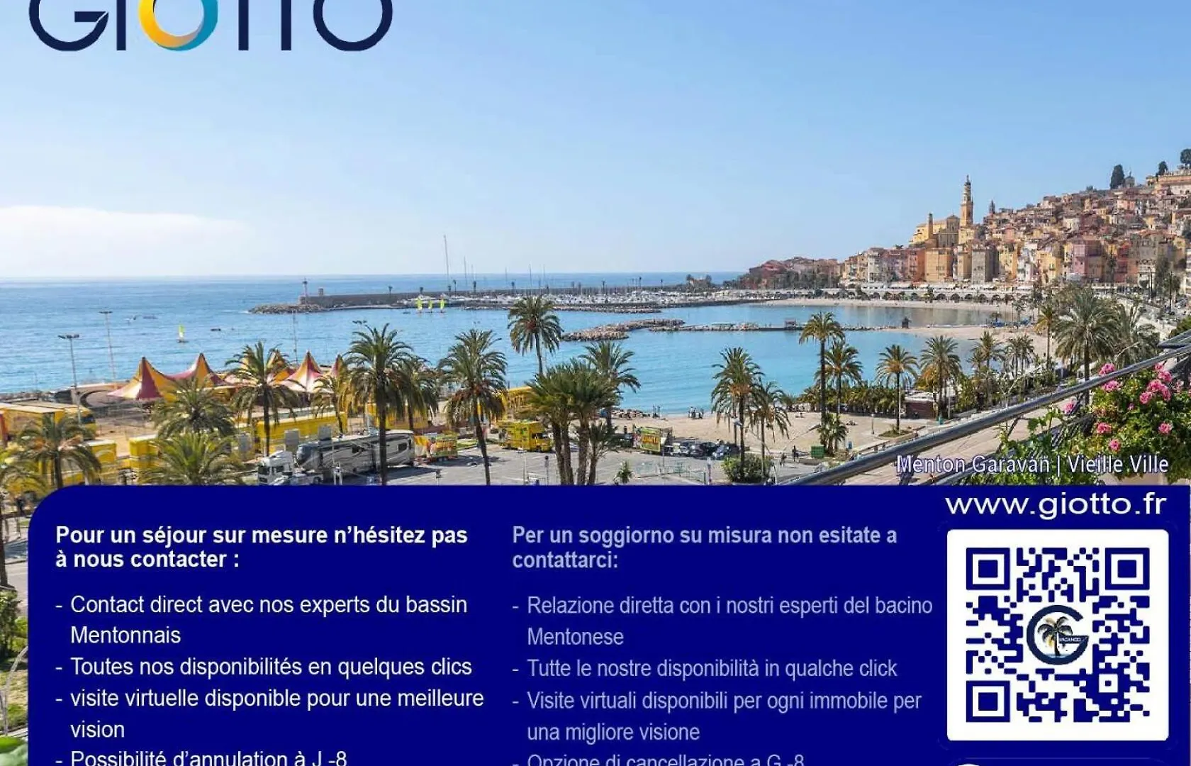 Apartment Residence Santa Maria - Giotto - 3Pavec Terrasse Proche Plages Et Centre Mae-9154 Menton